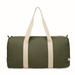 Sac de voyage avec compartiment latéral et détails en coloris naturel couleur vert militaire deuxième vue