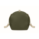 Sac de voyage avec compartiment latéral et détails en coloris naturel couleur vert militaire quatrième vue
