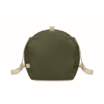 Sac de voyage avec compartiment latéral et détails en coloris naturel couleur vert militaire septième vue