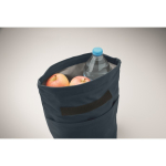 Sac isotherme personnel avec fermeture roll-top et anse de transport couleur bleu quatrième vue photographique