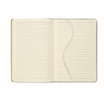 Carnet avec couverture en feutre RPET et liège, pages lignées A5 couleur gris septième vue