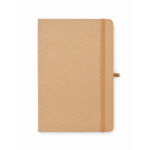Carnet à pages blanches notes adhésives et porte-cartes intérieur A5 couleur beige