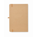 Carnet à pages blanches notes adhésives et porte-cartes intérieur A5 couleur beige troisième vue
