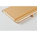 Carnet à pages blanches notes adhésives et porte-cartes intérieur A5 couleur beige quatrième vue photographique