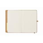 Carnet à pages blanches notes adhésives et porte-cartes intérieur A5 couleur beige sixième vue