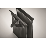 Sac isotherme roll-top en polyester avec anse et fermeture en cuir couleur noir sixième vue photographique