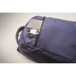 Sac à dos pour ordinateur avec poches frontales et latérales 15 pouces couleur bleu cinquième vue photographique
