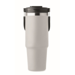 Gobelet à double paroi avec paille, bec et anse de transport 850 ml couleur blanc huitième vue