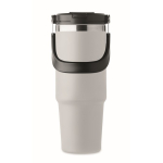 Gobelet à double paroi avec paille, bec et anse de transport 850 ml couleur blanc neuvième vue