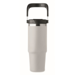 Gobelet à double paroi avec paille, bec et anse de transport 850 ml couleur blanc dixième vue