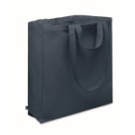 Sac de courses à anses courtes avec poche latérale 380 g/m² couleur bleu