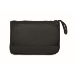 Couverture ou oreiller de voyage avec sangle pour trolley 220 g/m² couleur noir huitième vue
