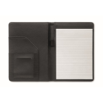 Porte-documents avec compartiments et pages lignées à l'intérieur A5 couleur noir