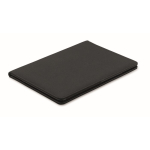 Porte-documents avec compartiments et pages lignées à l'intérieur A5 couleur noir deuxième vue