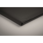 Porte-documents avec compartiments et pages lignées à l'intérieur A5 couleur noir sixième vue photographique