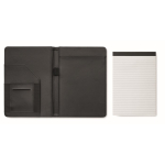 Porte-documents avec compartiments et pages lignées à l'intérieur A5 couleur noir septième vue