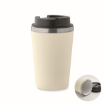 Gobelet à double paroi avec revêtement intérieur en céramique 350 ml couleur beige