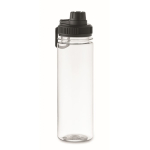 Bouteille transparente RPET avec couvercle et anse de transport 750 ml couleur noir