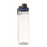 Bouteille transparente RPET avec couvercle et anse de transport 750 ml couleur bleu
