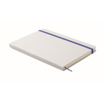 Carnet avec bande élastique et marque-page coloré, pages lignées A5 couleur bleu sixième vue
