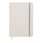 Carnet avec bande élastique et marque-page coloré, pages lignées A5 couleur argenté