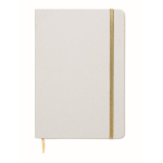 Carnet avec bande élastique et marque-page coloré, pages lignées A5 couleur doré