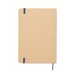 Carnet en carton avec bande et marque-page coloré, pages lignées A5 cinquième vue