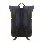 Sac à dos roll-top bande réfléchissante imperméable 15 pouces couleur bleu deuxième vue