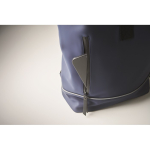 Sac à dos roll-top bande réfléchissante imperméable 15 pouces couleur bleu troisième vue photographique