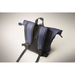 Sac à dos roll-top bande réfléchissante imperméable 15 pouces couleur bleu cinquième vue photographique