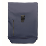 Sac à dos roll-top bande réfléchissante imperméable 15 pouces couleur bleu huitième vue