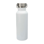 Bouteille en acier inoxydable recyclé idéale pour l’eau 500 ml couleur blanc deuxième vue arrière