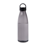 Gourde en plastique recyclé avec poignée de transport 800ml couleur noir deuxième vue frontale