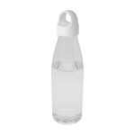 Gourde en plastique recyclé avec logo et poignée de transport 800 ml couleur transparent