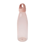 Gourde en plastique recyclé avec poignée de transport 800ml couleur rose pastel deuxième vue