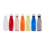 Gourde en plastique recyclé avec poignée de transport 800ml couleur rose pastel deuxième vue en couleurs