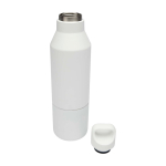 Bouteille isotherme en inox recyclé avec gobelet amovible 600ml couleur blanc deuxième vue