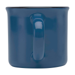 Tasse en céramique vintage avec bord noir 240 ml couleur bleu marine deuxième vue arrière
