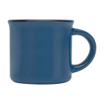 Tasse en céramique vintage avec bord noir 240 ml couleur bleu marine vue latérale