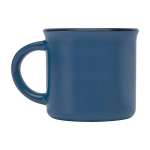 Tasse en céramique vintage avec bord noir 240 ml couleur bleu marine deuxième vue latérale