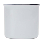 Mug en céramique sublimable vintage avec bord noir 240 ml couleur blanc