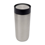 Thermos en acier inoxydable avec ouverture par bouton poussoir 350ml couleur argenté deuxième vue frontale