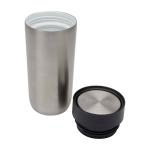 Thermos en acier inoxydable avec ouverture par bouton poussoir 350ml couleur argenté deuxième vue