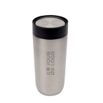 Thermos en acier inoxydable avec ouverture par bouton poussoir 350ml avec zone d'impression