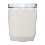Mug isotherme en plastique recyclé avec design simple 180 ml couleur blanc
