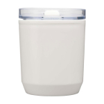 Mug isotherme en plastique recyclé avec design simple 180 ml couleur blanc deuxième vue arrière