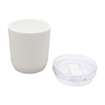 Mug isotherme en plastique recyclé avec design simple 180 ml couleur blanc deuxième vue