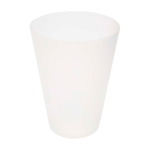 Verre translucide en plastique réutilisable avec finition mate 300 ml couleur translucide deuxième vue frontale