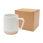 Tasse en céramique avec finition mate et base non émaillée 300 ml couleur blanc