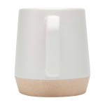 Tasse en céramique avec finition mate et base non émaillée 300 ml couleur blanc deuxième vue arrière